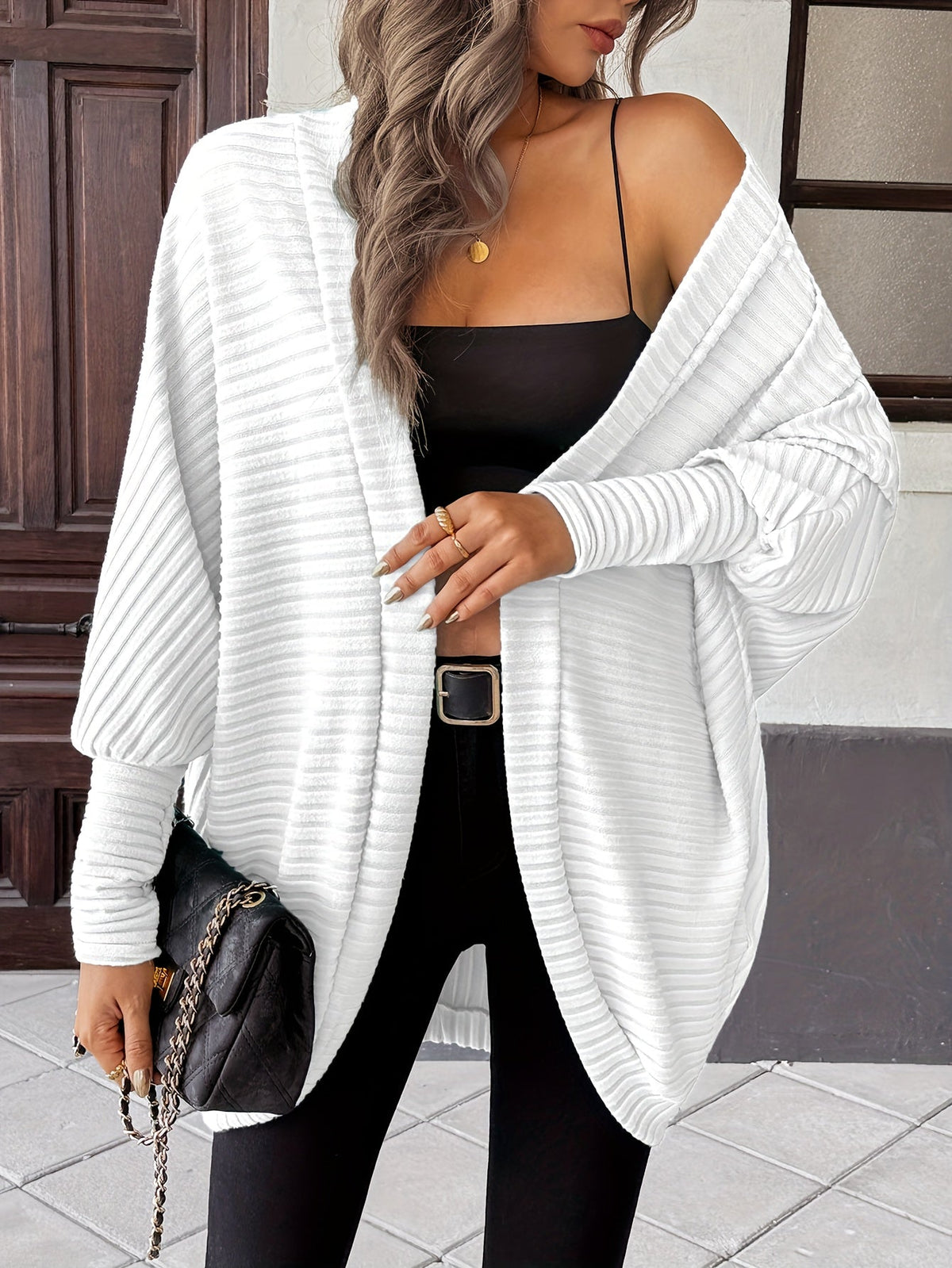 Cardigan aperto relaxed – Abbigliamento casual, a strati