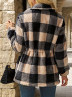 Giacca con cappuccio a quadri Cozy – Abbigliamento casual, attività all'aperto