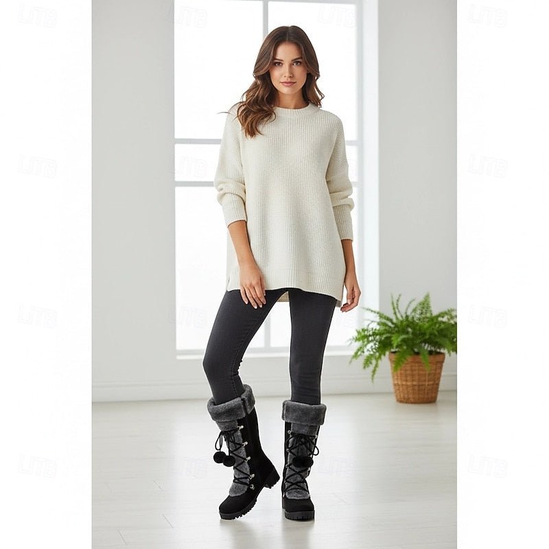 Cozy Lace-Up Winter Boots for Women | Insulated Warmth and Comfort - Satinni