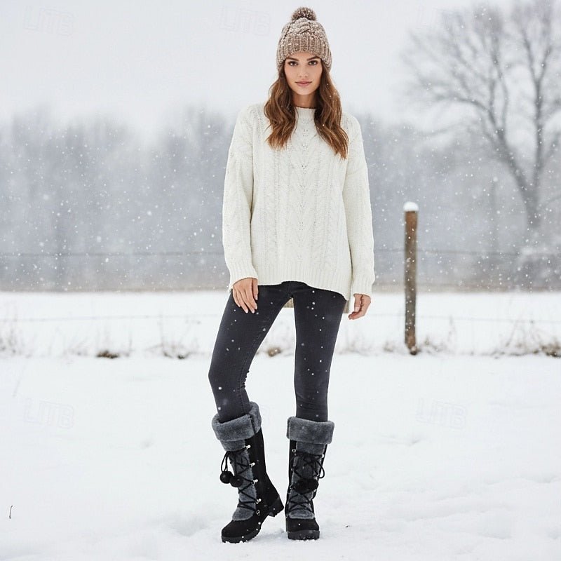 Cozy Lace-Up Winter Boots for Women | Insulated Warmth and Comfort - Satinni