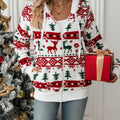 Cardigan con zip e cappuccio | Stile natalizio accogliente – Per le feste, abbigliamento casual