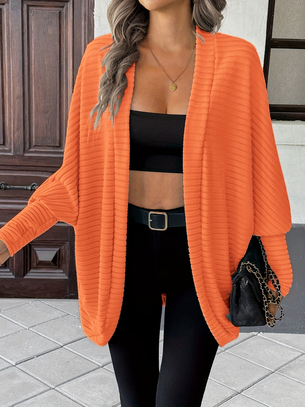 Cardigan aperto relaxed – Abbigliamento casual, a strati