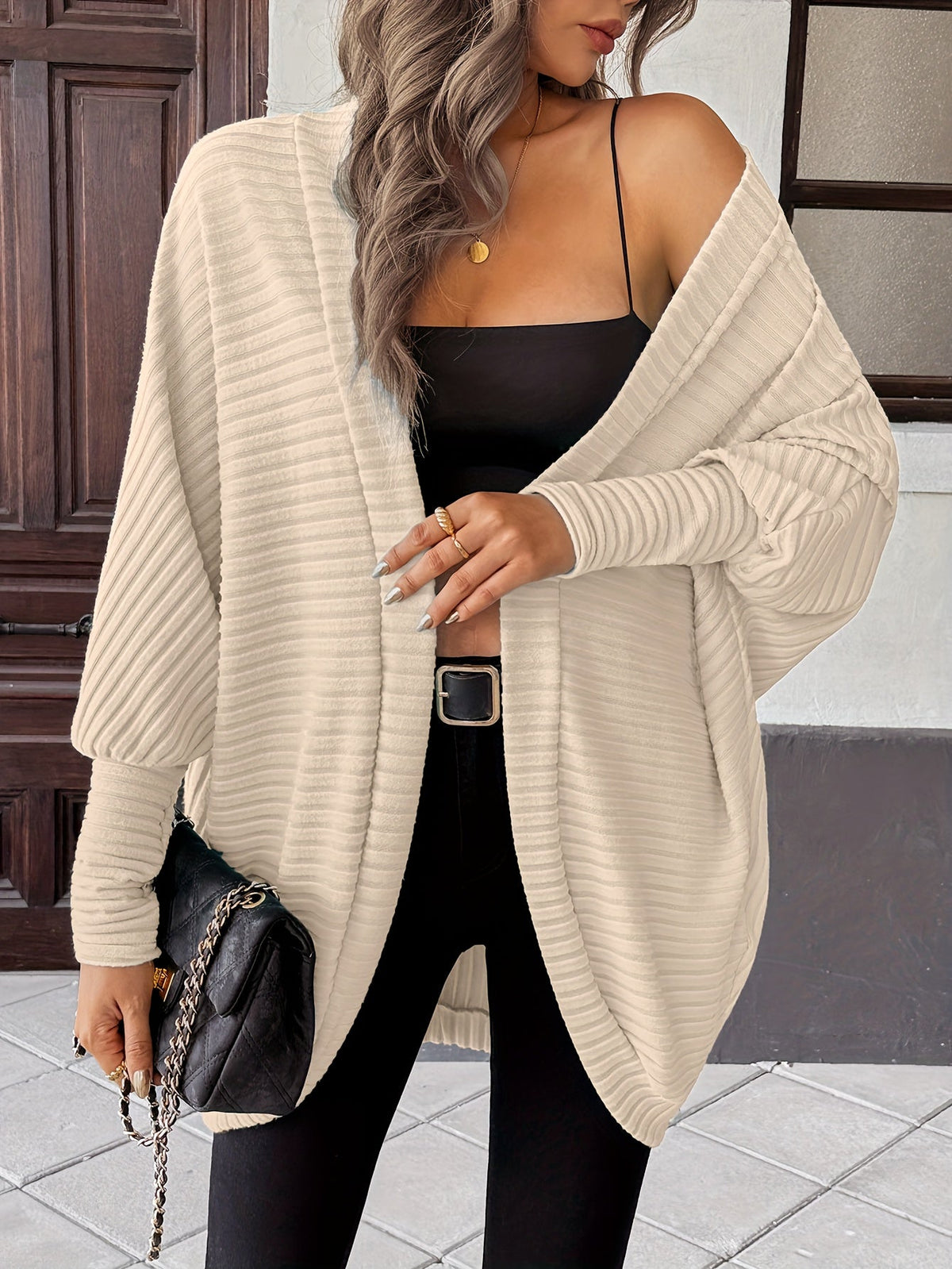Cardigan aperto relaxed – Abbigliamento casual, a strati