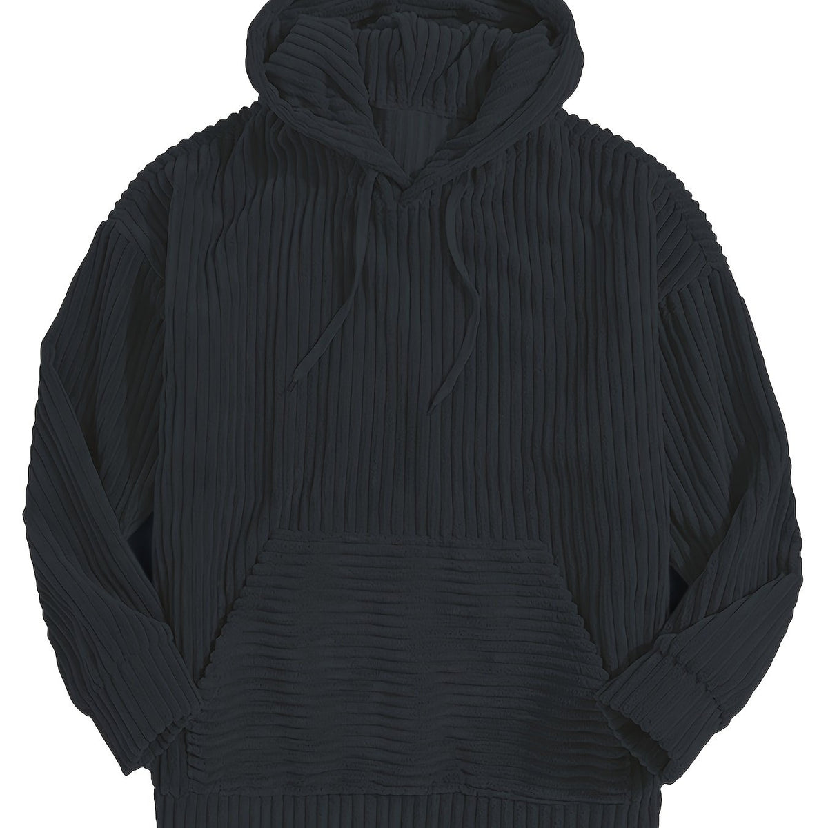 Felpa con cappuccio a coste – Abbigliamento casual, comfort quotidiano