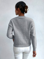 Maglione a trecce oversize – abbigliamento casual, strato confortevole