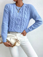 Maglione a trecce oversize – abbigliamento casual, strato confortevole