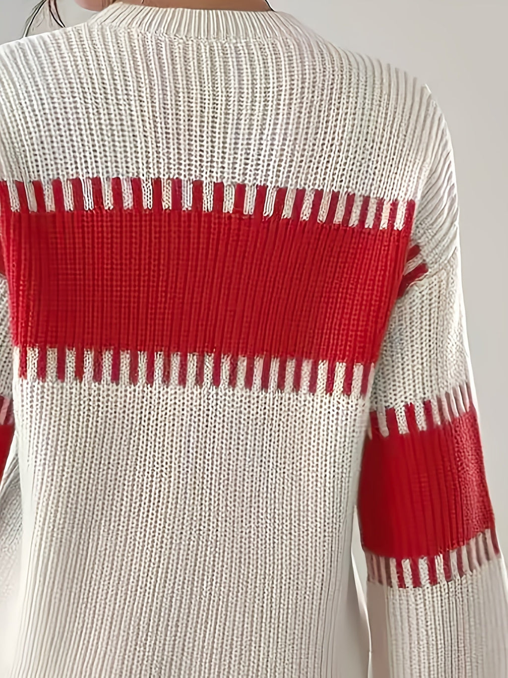 Maglione a righe color-block – Abbigliamento casual, stile quotidiano