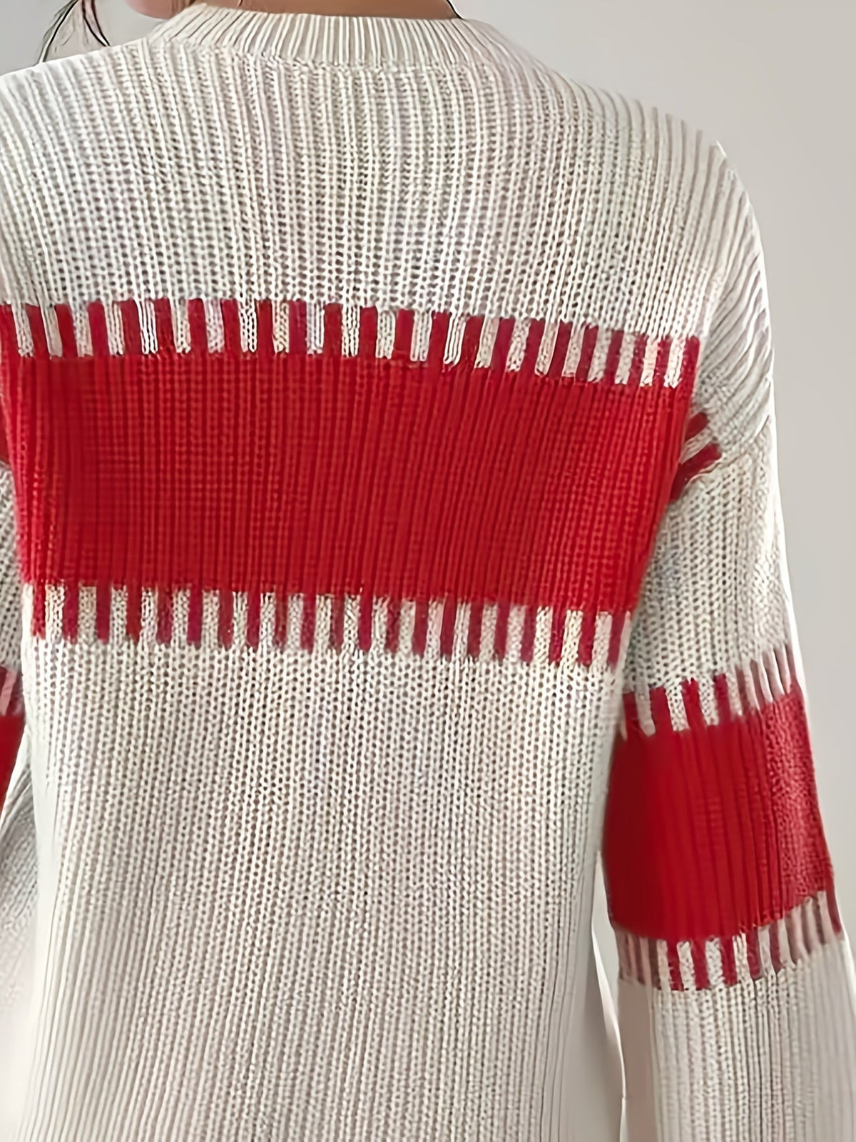 Maglione a righe color-block – Abbigliamento casual, stile quotidiano