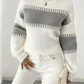 Maglione a righe color-block – Abbigliamento casual, stile quotidiano