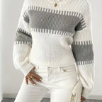 Maglione a righe color-block – Abbigliamento casual, stile quotidiano