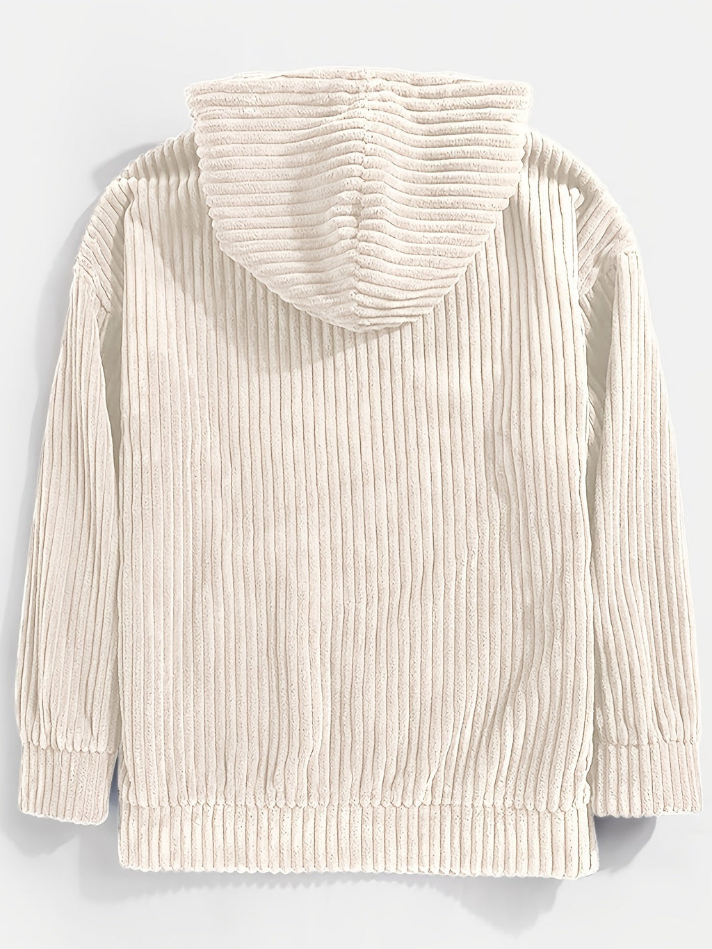 Felpa con cappuccio a coste – Abbigliamento casual, comfort quotidiano