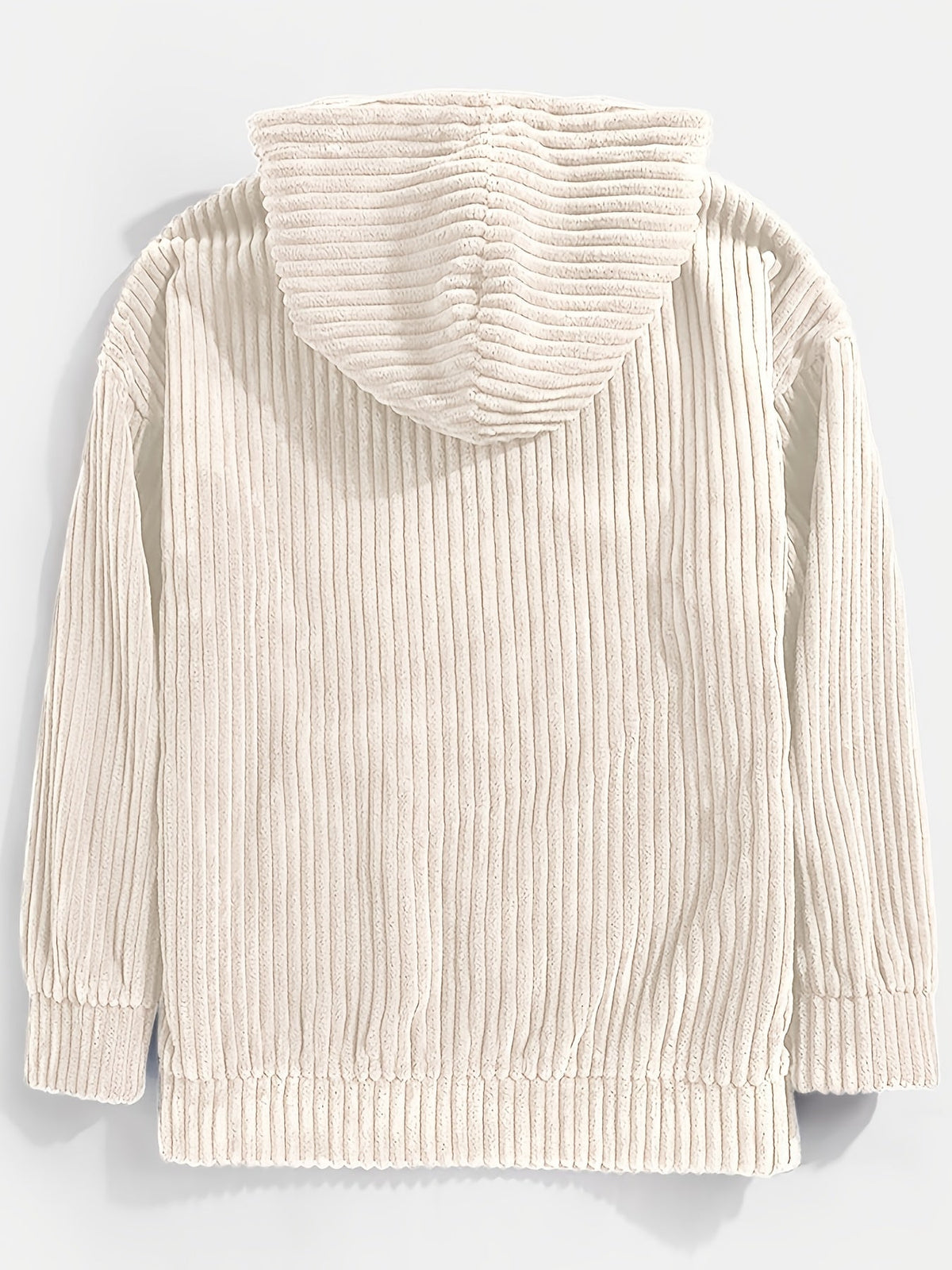 Felpa con cappuccio a coste – Abbigliamento casual, comfort quotidiano