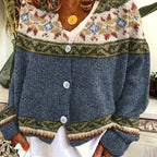 Cardigan con bottoni a fantasia – Abbigliamento casual, a strati