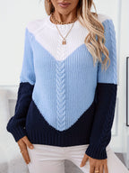 Maglione in maglia color block – Abbigliamento casual, stile a strati