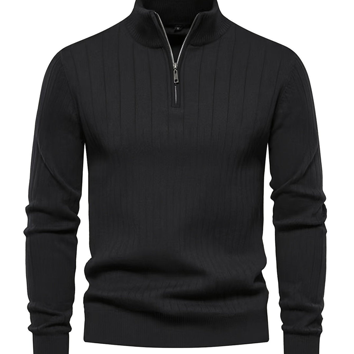 Maglione a collo alto con mezza zip – Abbigliamento casual, stile da ufficio