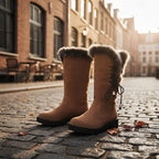 Knee-High Winter Boots with Fur Trim | Stylish and Warm Footwear for Cold Weather - Satinni