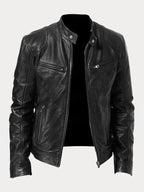 Men's Leather Casual Jacket - Stylish Everyday Outerwear for All Seasons - Satinni