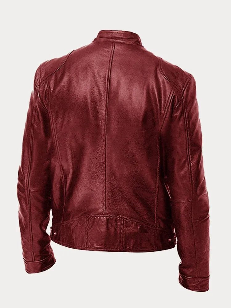 Men's Leather Casual Jacket - Stylish Everyday Outerwear for All Seasons - Satinni