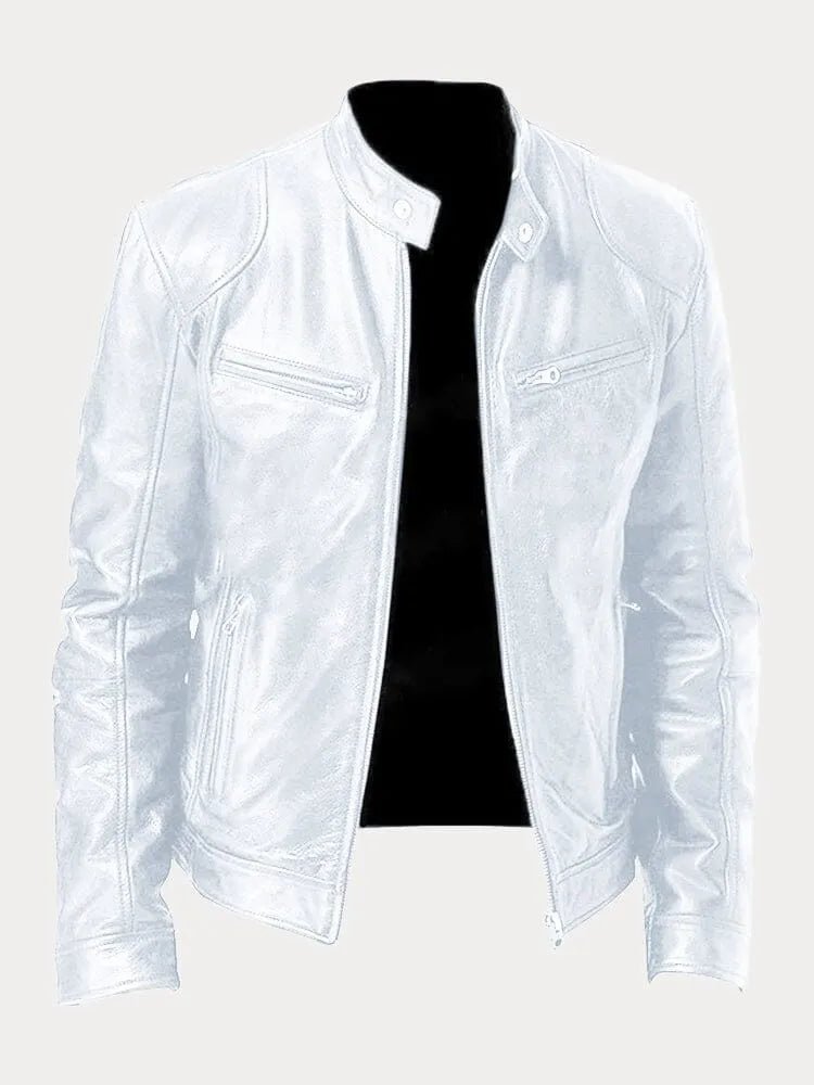 Men's Leather Casual Jacket - Stylish Everyday Outerwear for All Seasons - Satinni