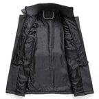 Men's Lined Winter Coat - Two-Piece Design for Cold Weather Protection - Satinni