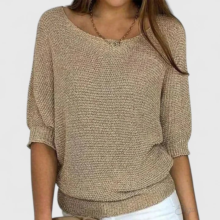 Relaxed Batwing Sweater in Soft Knit Fabric for Casual Wear - Satinni