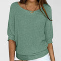 Relaxed Batwing Sweater in Soft Knit Fabric for Casual Wear - Satinni