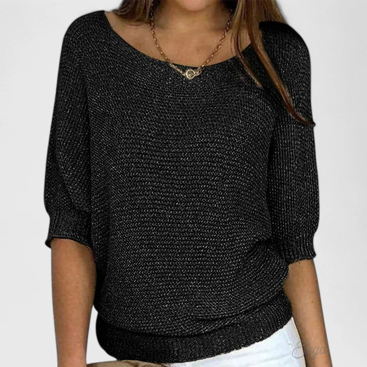 Relaxed Batwing Sweater in Soft Knit Fabric for Casual Wear - Satinni