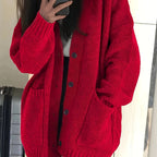 Relaxed Button-Front Cardigan in Soft Knit for Casual Wear - Satinni