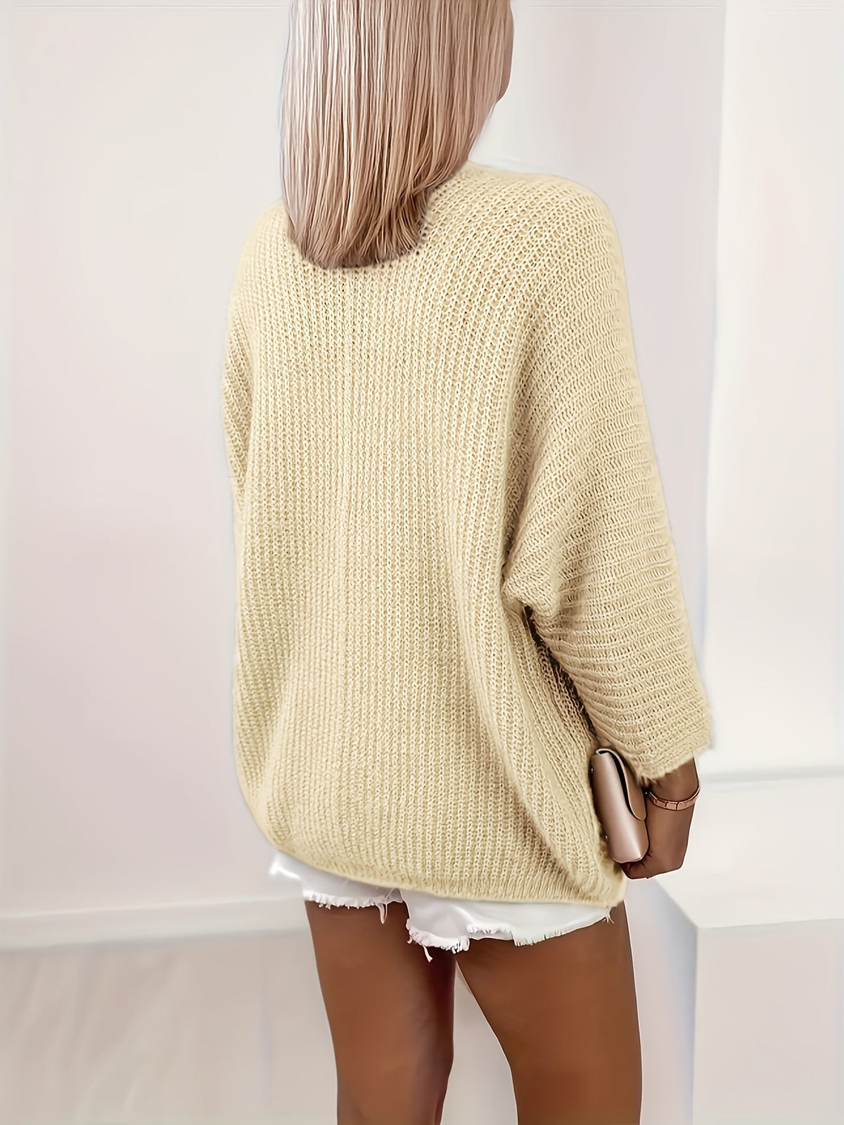Relaxed Open-Front Cardigan for Women | Soft Knit Fabric | Casual Layering - Satinni