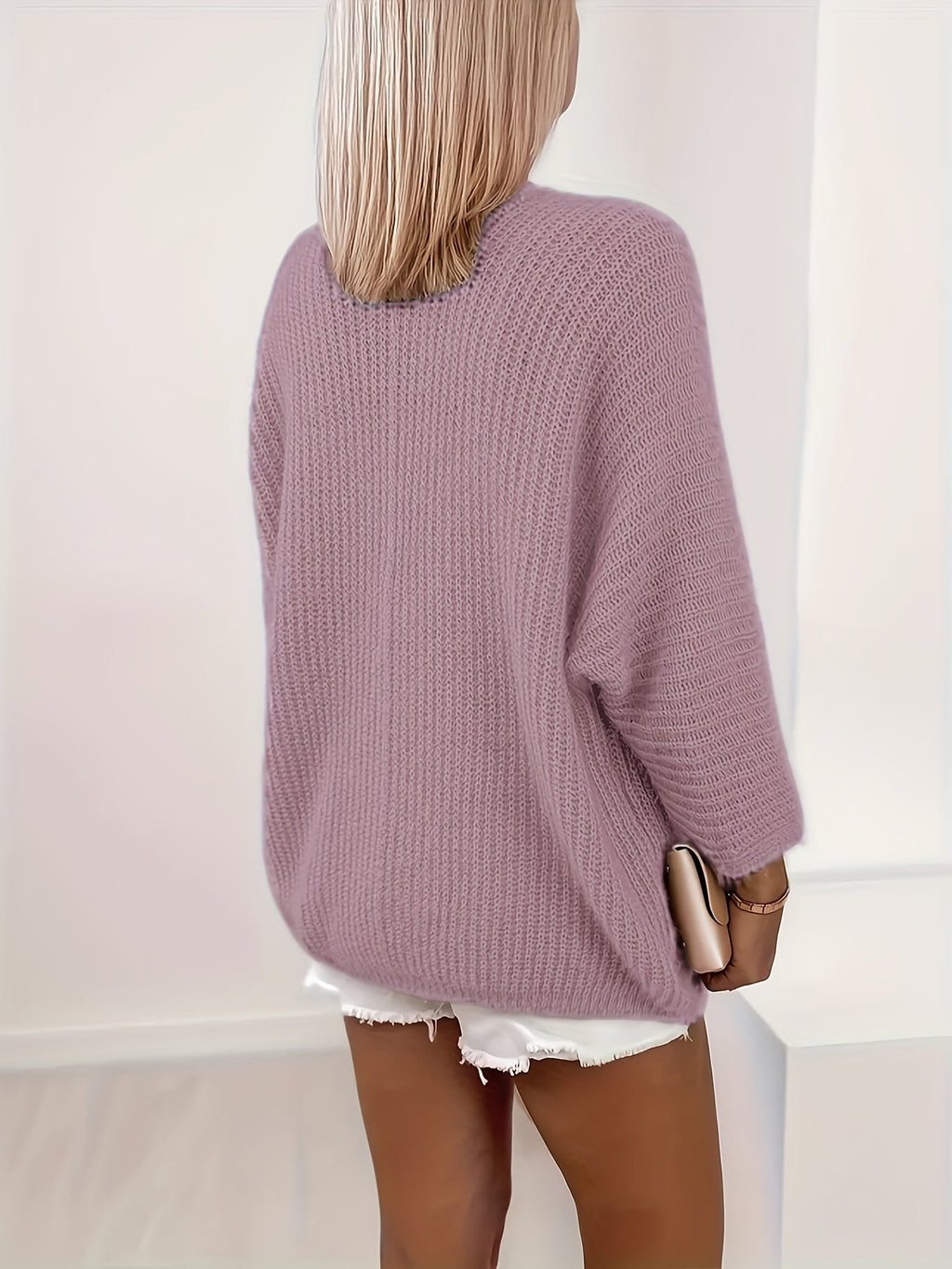 Relaxed Open-Front Cardigan for Women | Soft Knit Fabric | Casual Layering - Satinni