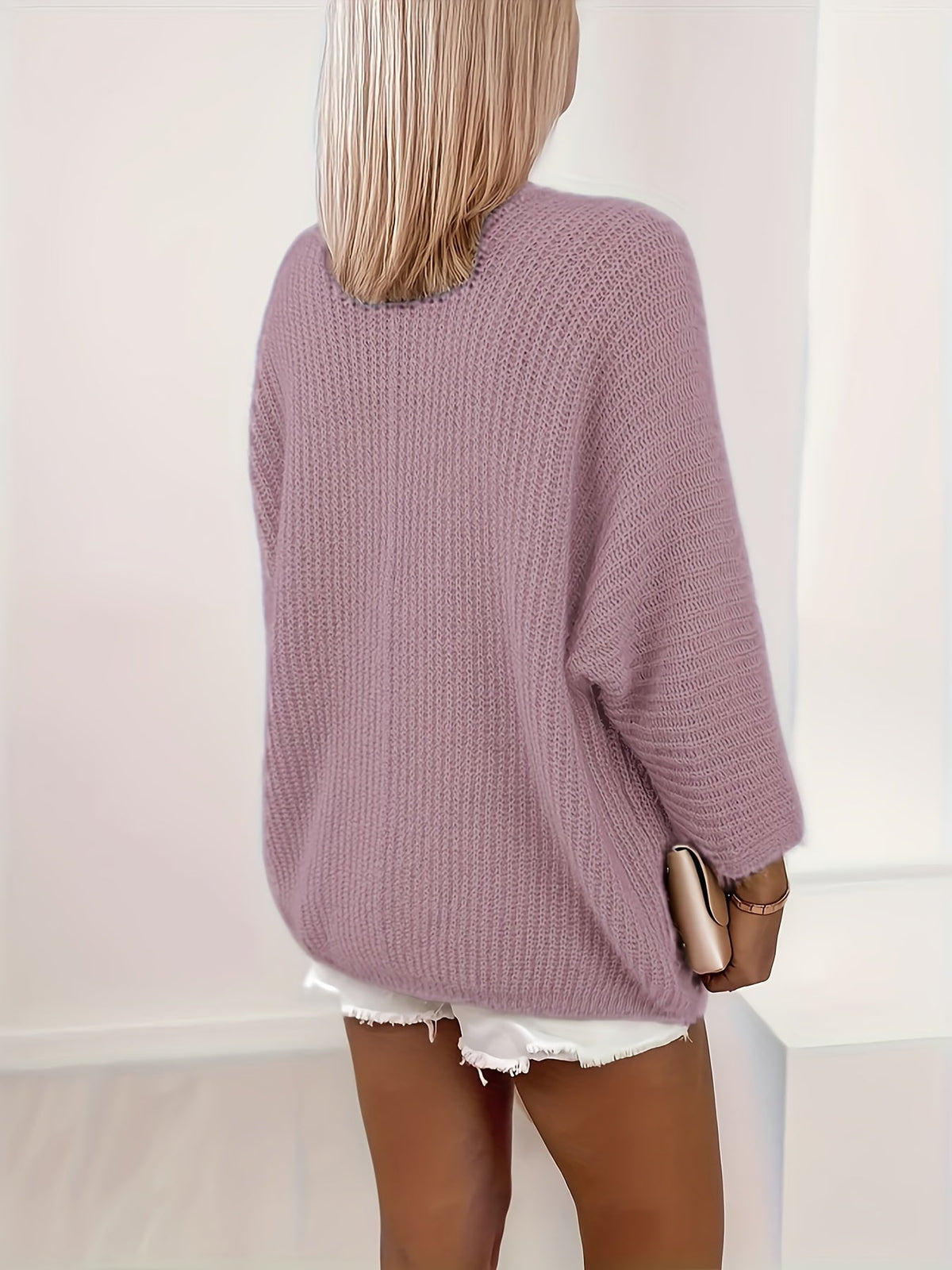 Relaxed Open-Front Cardigan for Women | Soft Knit Fabric | Casual Layering - Satinni