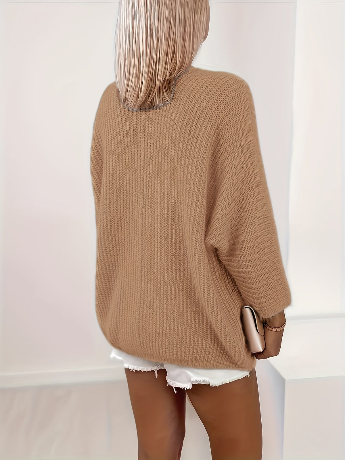 Relaxed Open-Front Cardigan for Women | Soft Knit Fabric | Casual Layering - Satinni