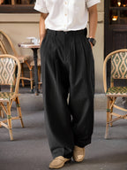 Relaxed Tailored Trousers for Men | Comfortable Fit | Casual or Office Wear - Satinni