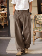 Relaxed Tailored Trousers for Men | Comfortable Fit | Casual or Office Wear - Satinni