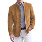 Soft Stand-Collar Jacket for Men | Comfortable Casual Outerwear in Versatile Colors - Satinnis