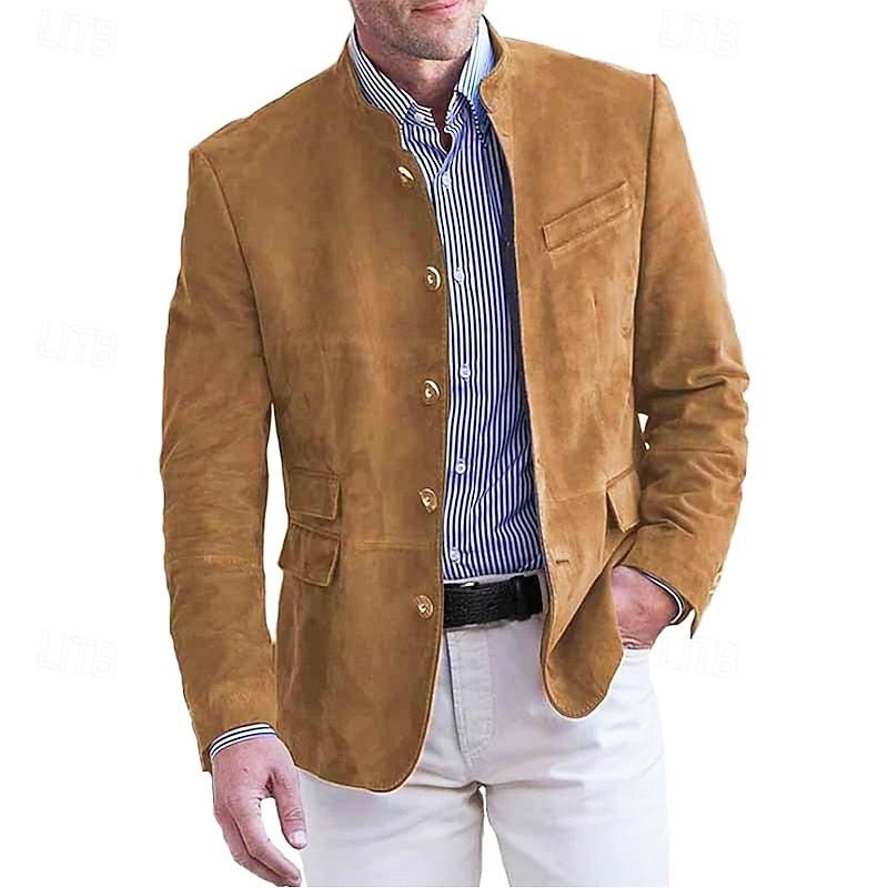 Soft Stand-Collar Jacket for Men | Comfortable Casual Outerwear in Versatile Colors - Satinnis