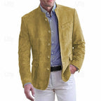 Soft Stand-Collar Jacket for Men | Comfortable Casual Outerwear in Versatile Colors - Satinnis