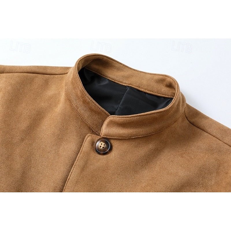 Soft Stand-Collar Jacket for Men | Comfortable Casual Outerwear in Versatile Colors - Satinnis