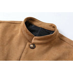 Soft Stand-Collar Jacket for Men | Comfortable Casual Outerwear in Versatile Colors - Satinnis