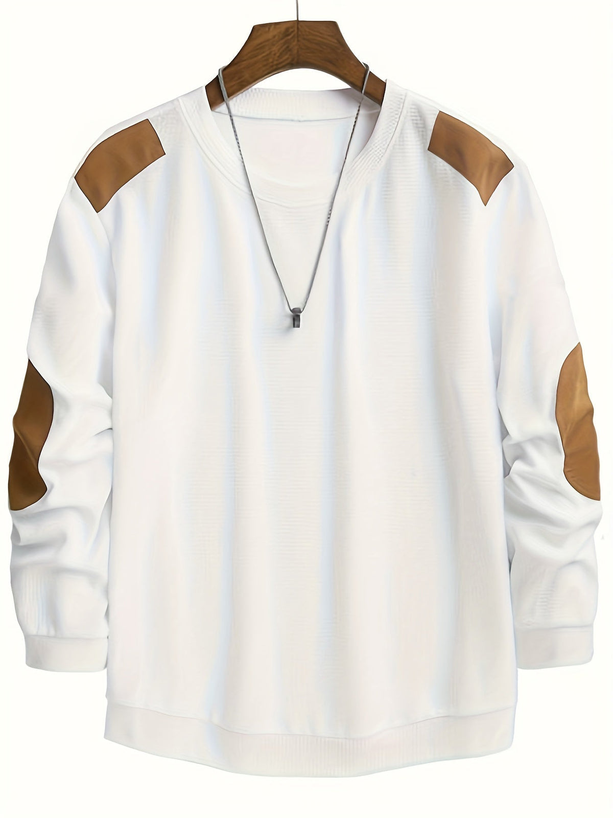Textured Elbow-Patch Pullover Sweater for Men - Casual Knitwear - Satinni