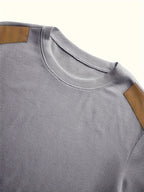 Textured Elbow-Patch Pullover Sweater for Men - Casual Knitwear - Satinni