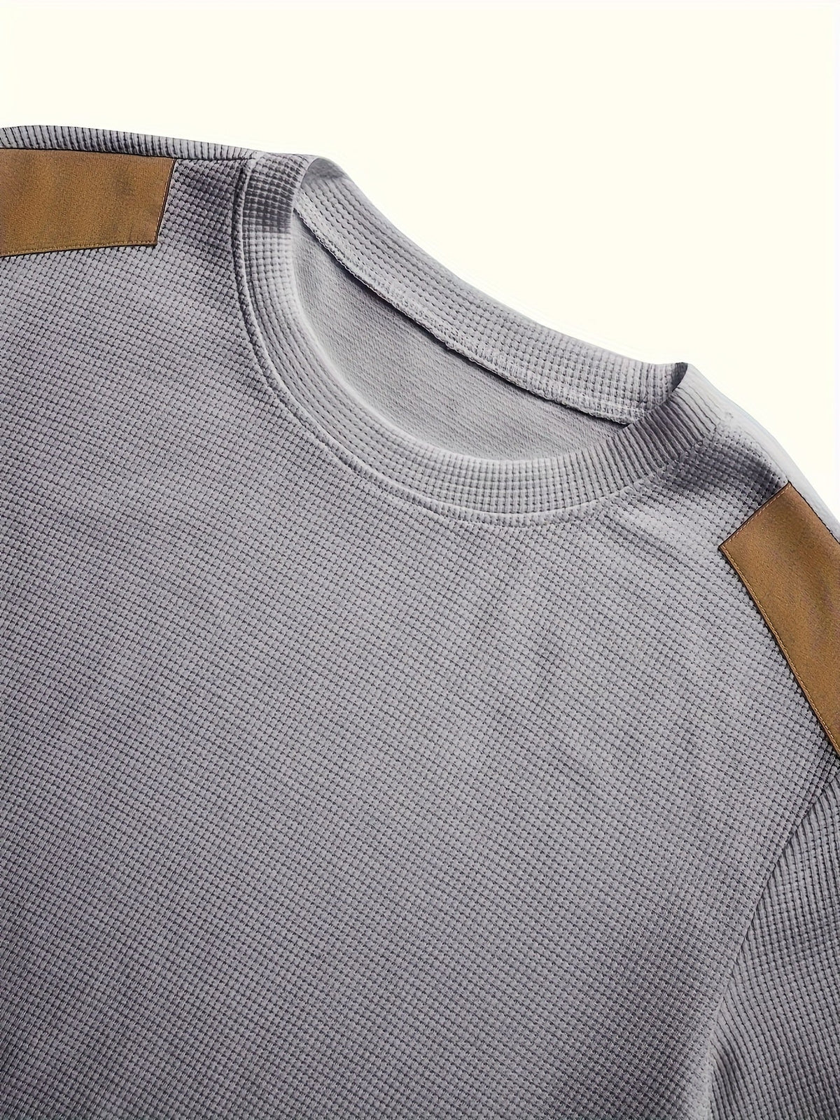 Textured Elbow-Patch Pullover Sweater for Men - Casual Knitwear - Satinni