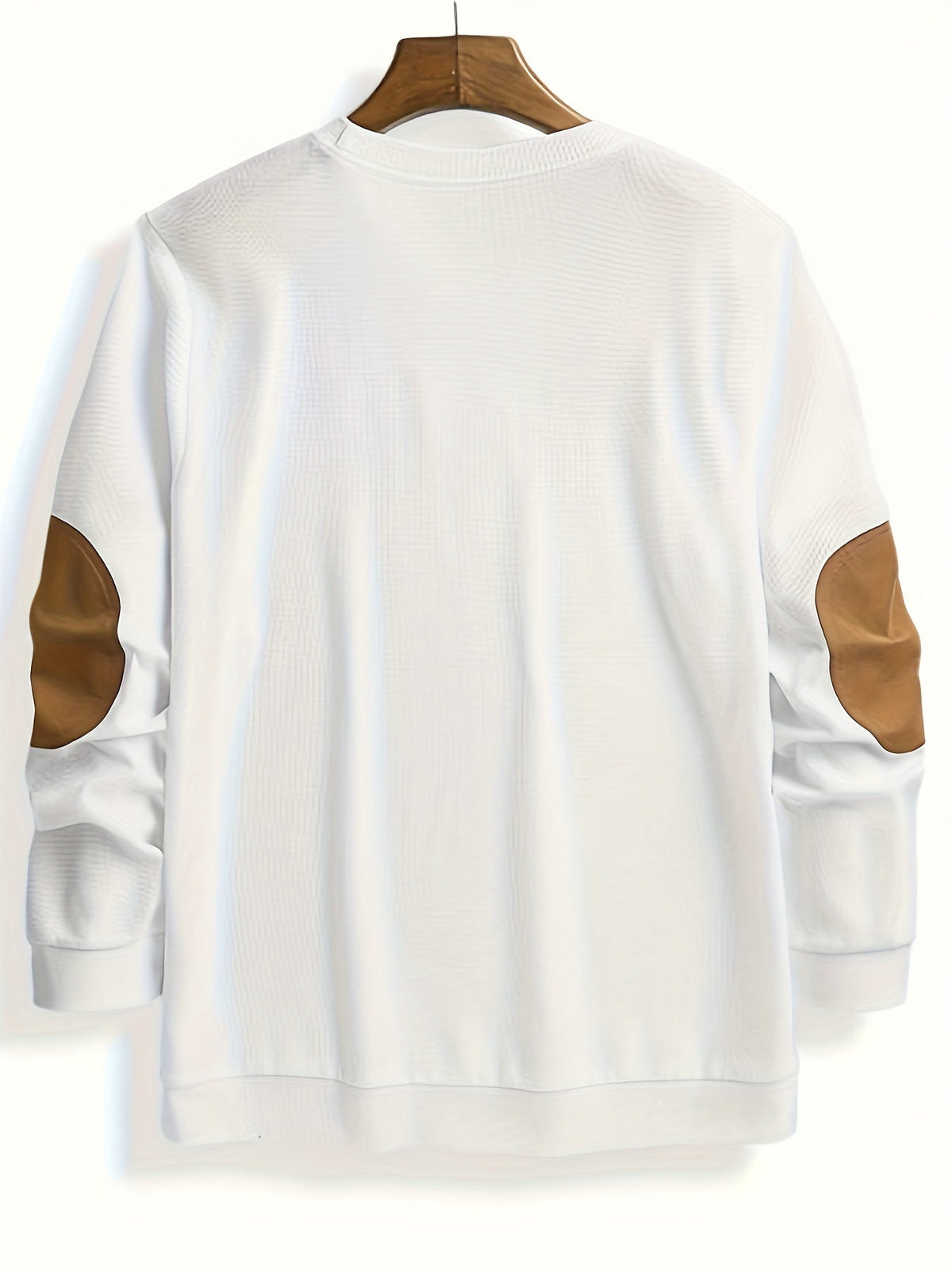 Textured Elbow-Patch Pullover Sweater for Men - Casual Knitwear - Satinni
