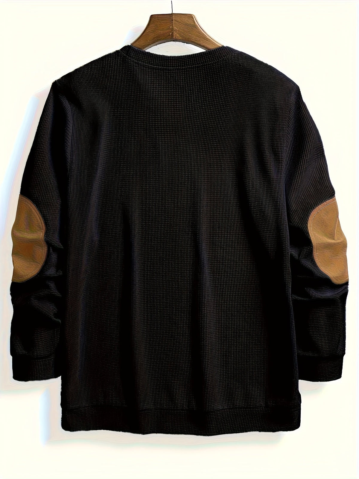 Textured Elbow-Patch Pullover Sweater for Men - Casual Knitwear - Satinni