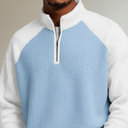 Textured Quarter-Zip Pullover for Men | Soft Fabric | Casual Wear - Satinni
