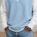 Textured Quarter-Zip Pullover for Men | Soft Fabric | Casual Wear - Satinni