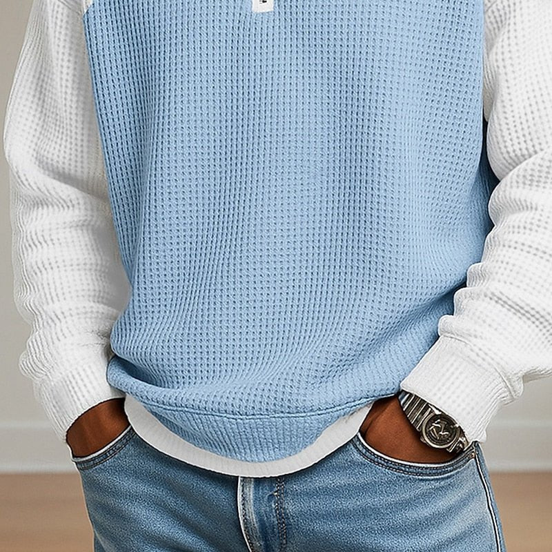 Textured Quarter-Zip Pullover for Men | Soft Fabric | Casual Wear - Satinni