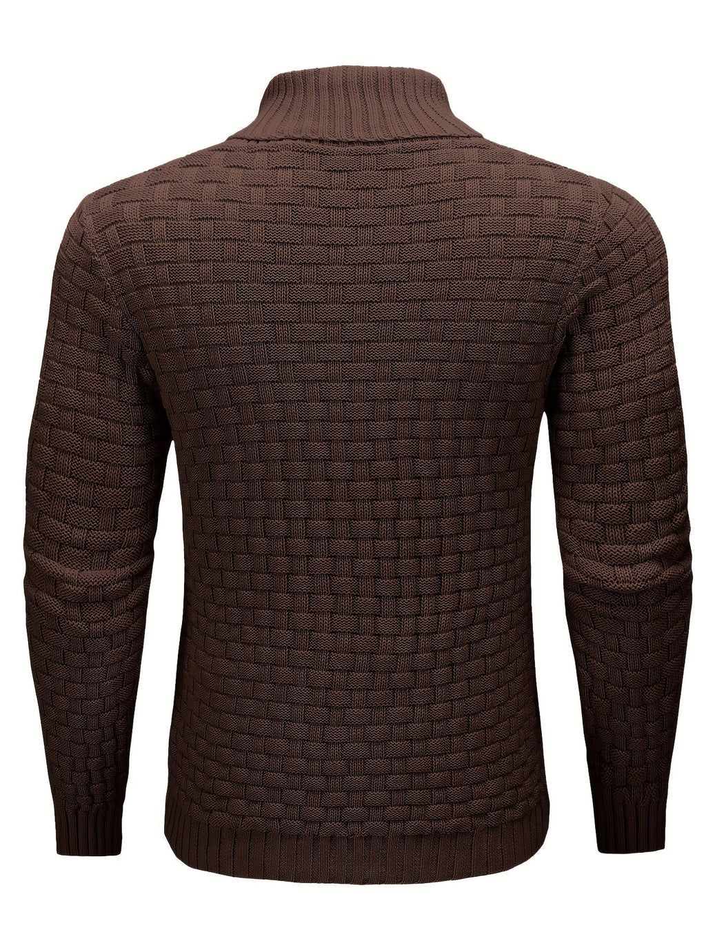 Textured Shawl-Collar Sweater for Men | Cozy Knitwear for Casual Wear - Satinni