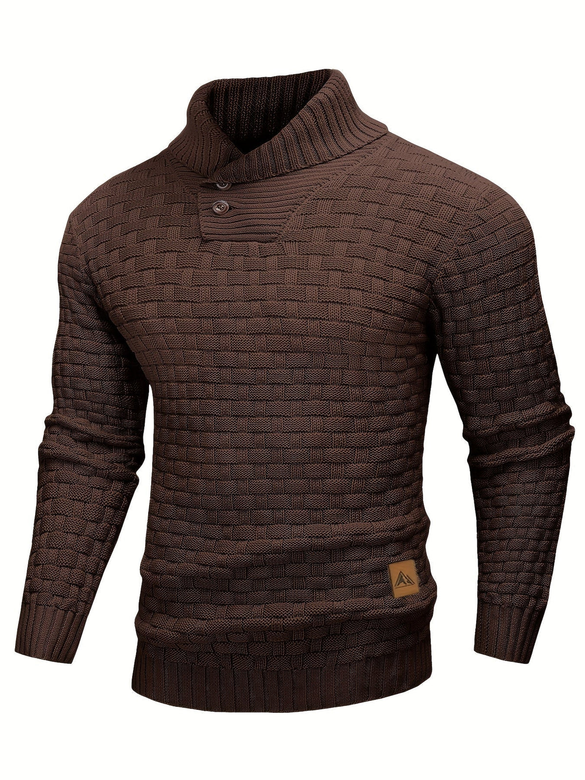 Textured Shawl-Collar Sweater for Men | Cozy Knitwear for Casual Wear - Satinni