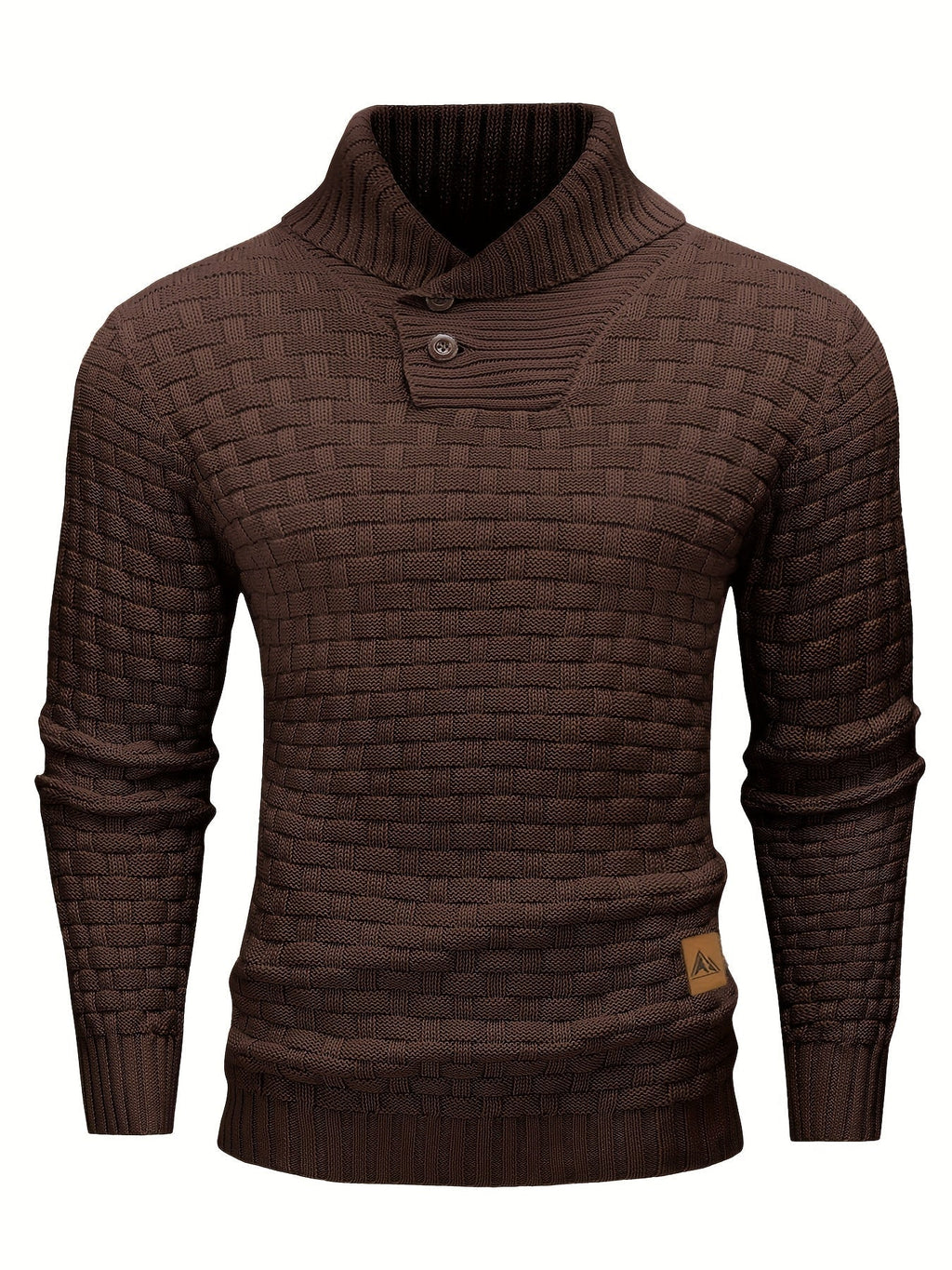Textured Shawl-Collar Sweater for Men | Cozy Knitwear for Casual Wear - Satinni